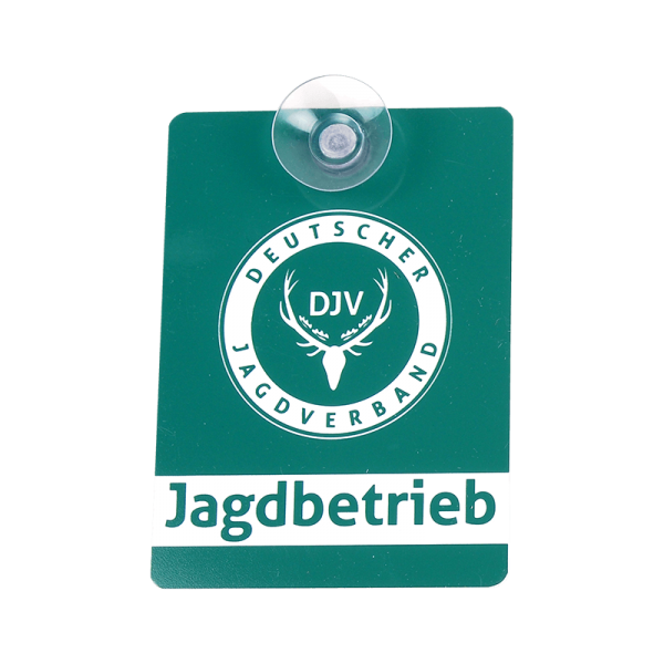 DJV-Autoschild Jagdbetrieb