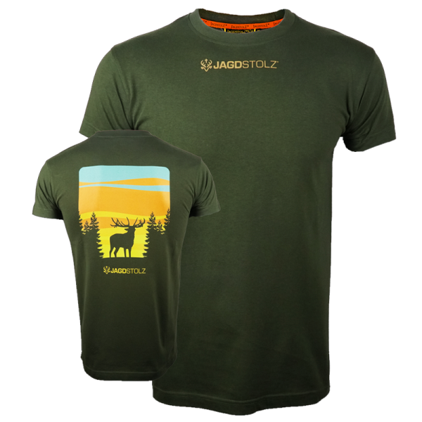 Jagdstolz T-Shirt "Hirsch" (beidseitig)